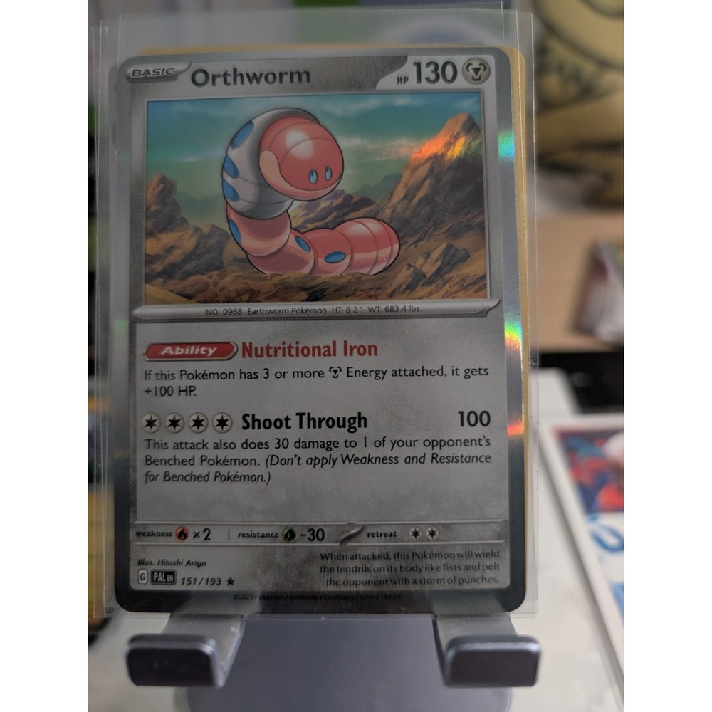 Pokemon Orthworm 151/193 Paldea Evolved Rare Holo Metal Type Card SV02